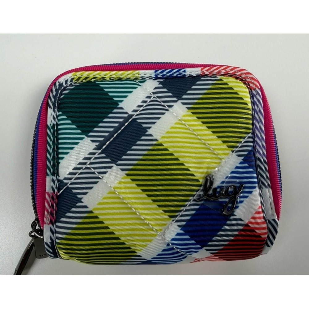 Lug Splits Wallet Playful Plaid Quilted Zip Around Organizer